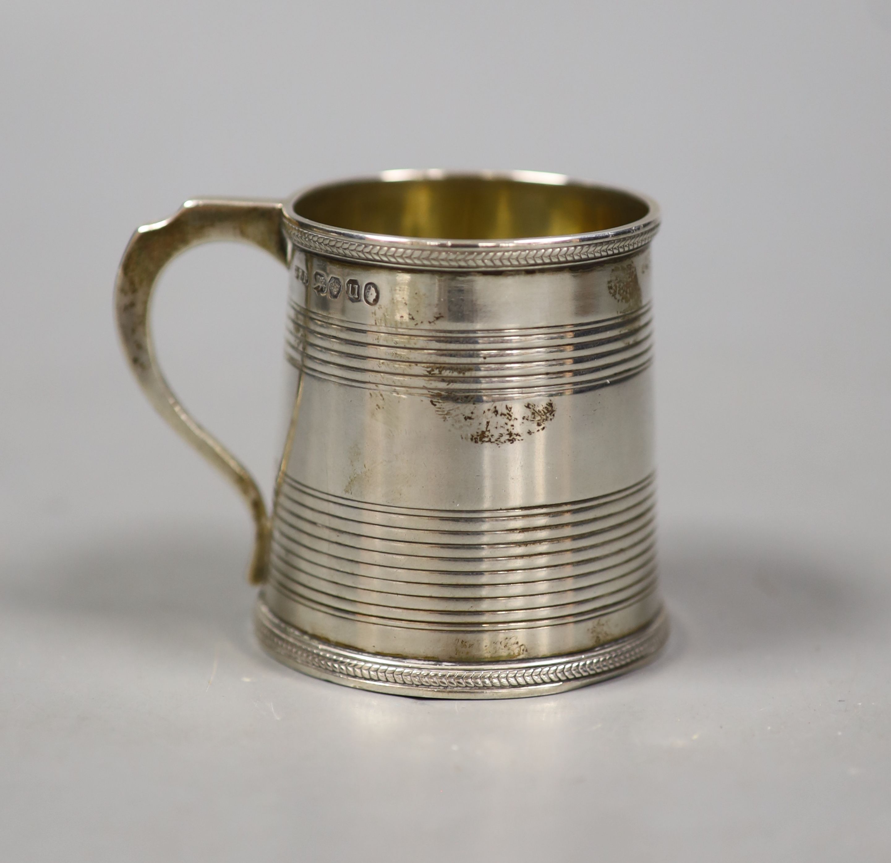 A George IV silver christening mug